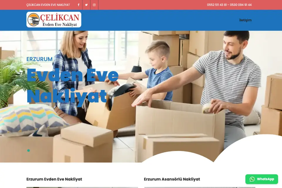 Çelikcan Nakliyat site önizlemesi
