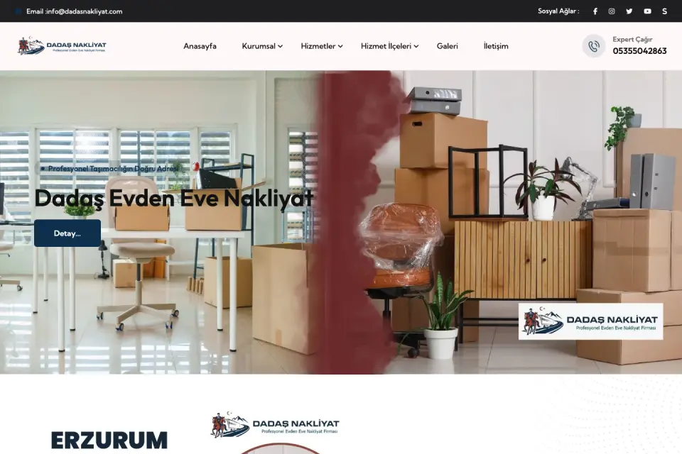 Dadaş Evden Eve Nakliyat site önizlemesi