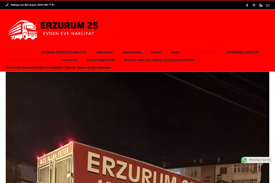 Erzurum 25 Evden Eve Nakliyat site önizlemesi