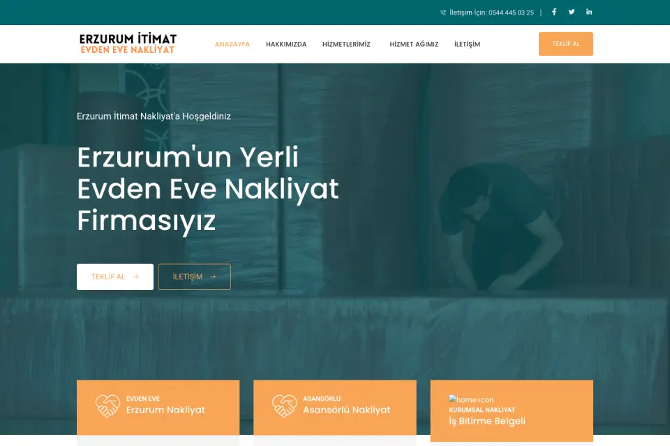 Erzurum İtimat Evden Eve Nakliyat site önizlemesi