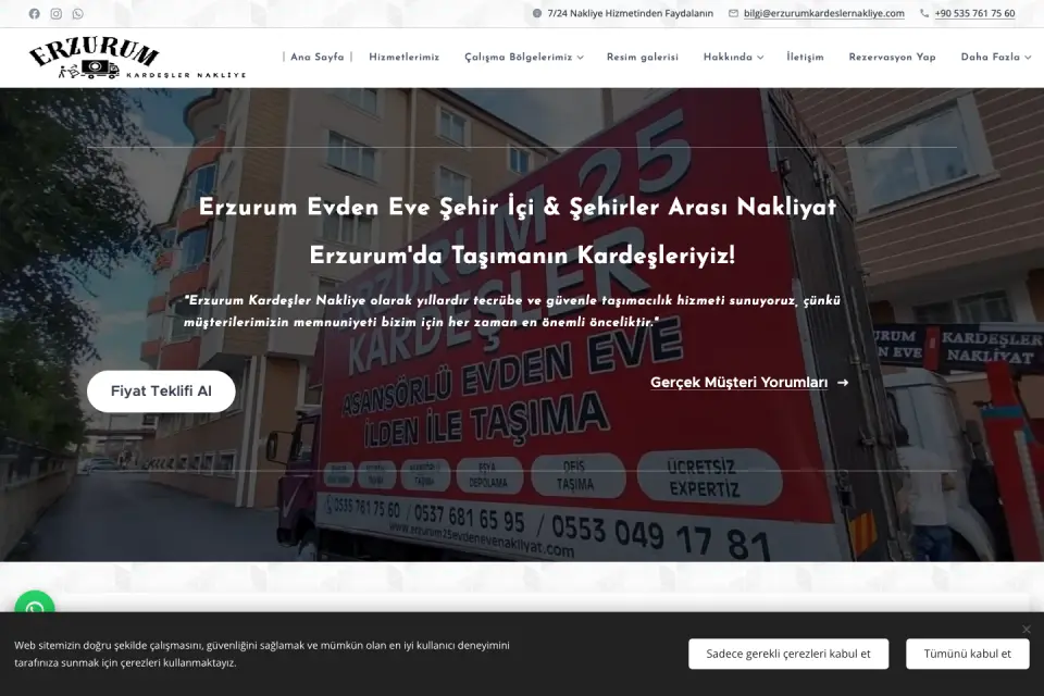 Erzurum Kardeşler Nakliyat site önizlemesi