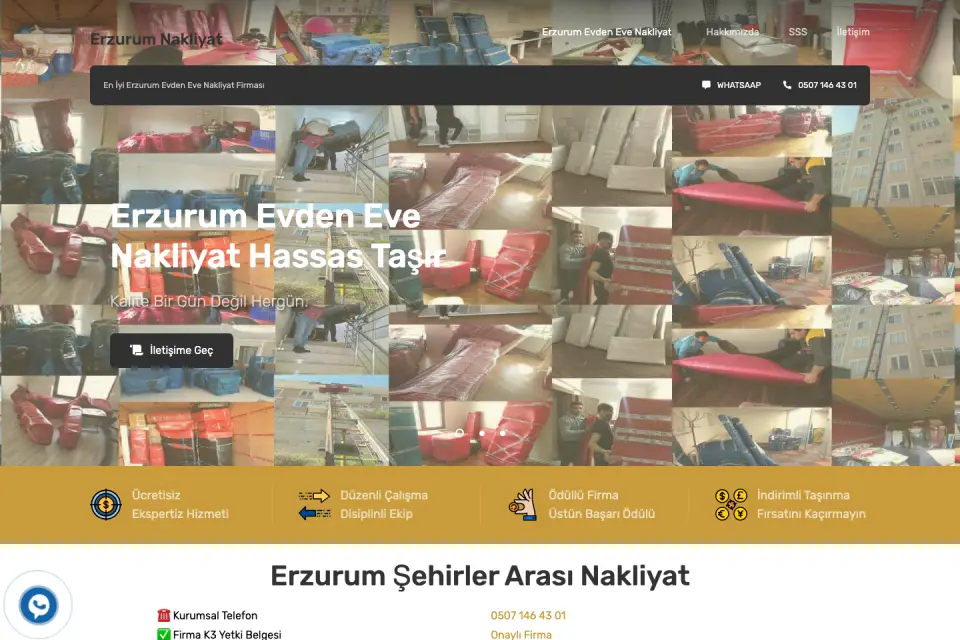 Erzurum Nakliye site önizlemesi