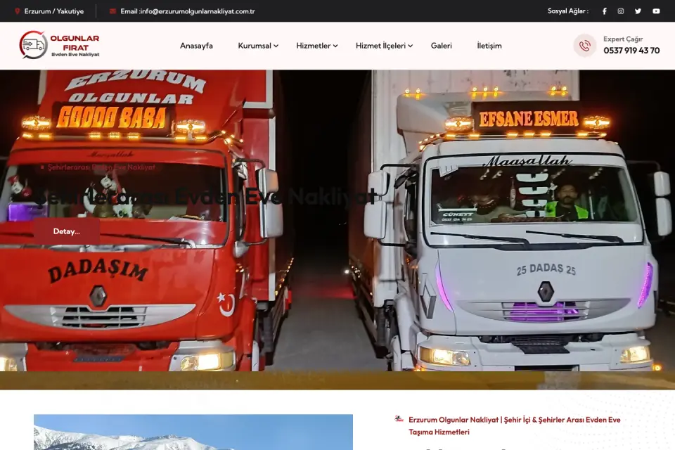 Erzurum Olgunlar Nakliyat site önizlemesi