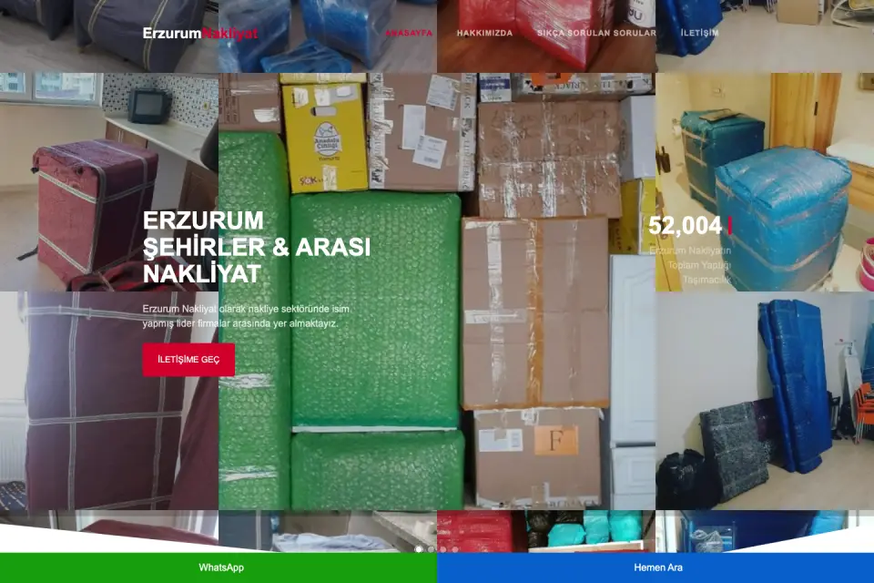 Erzurum Yılmaz Nakliyat site önizlemesi